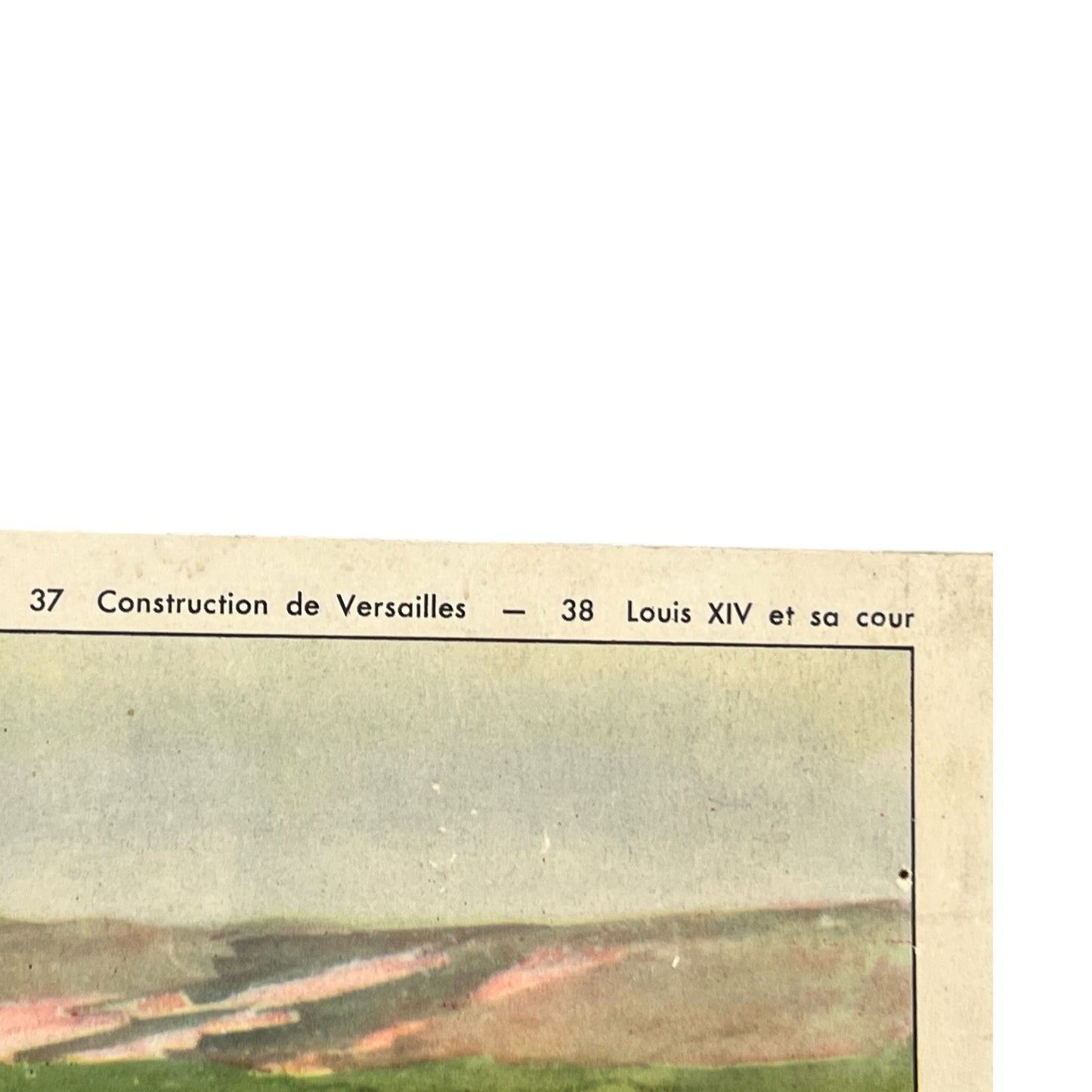 detail view of French school poster