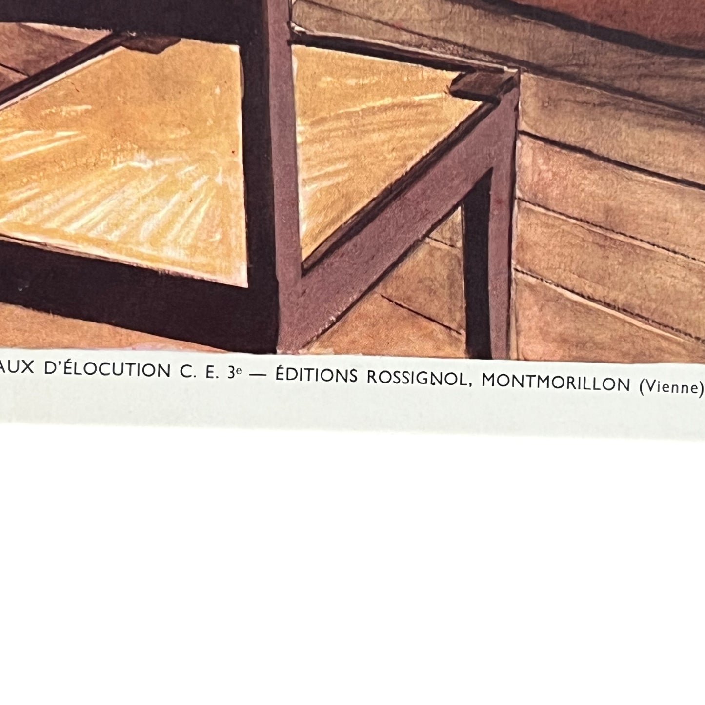 close up of double sided school poster