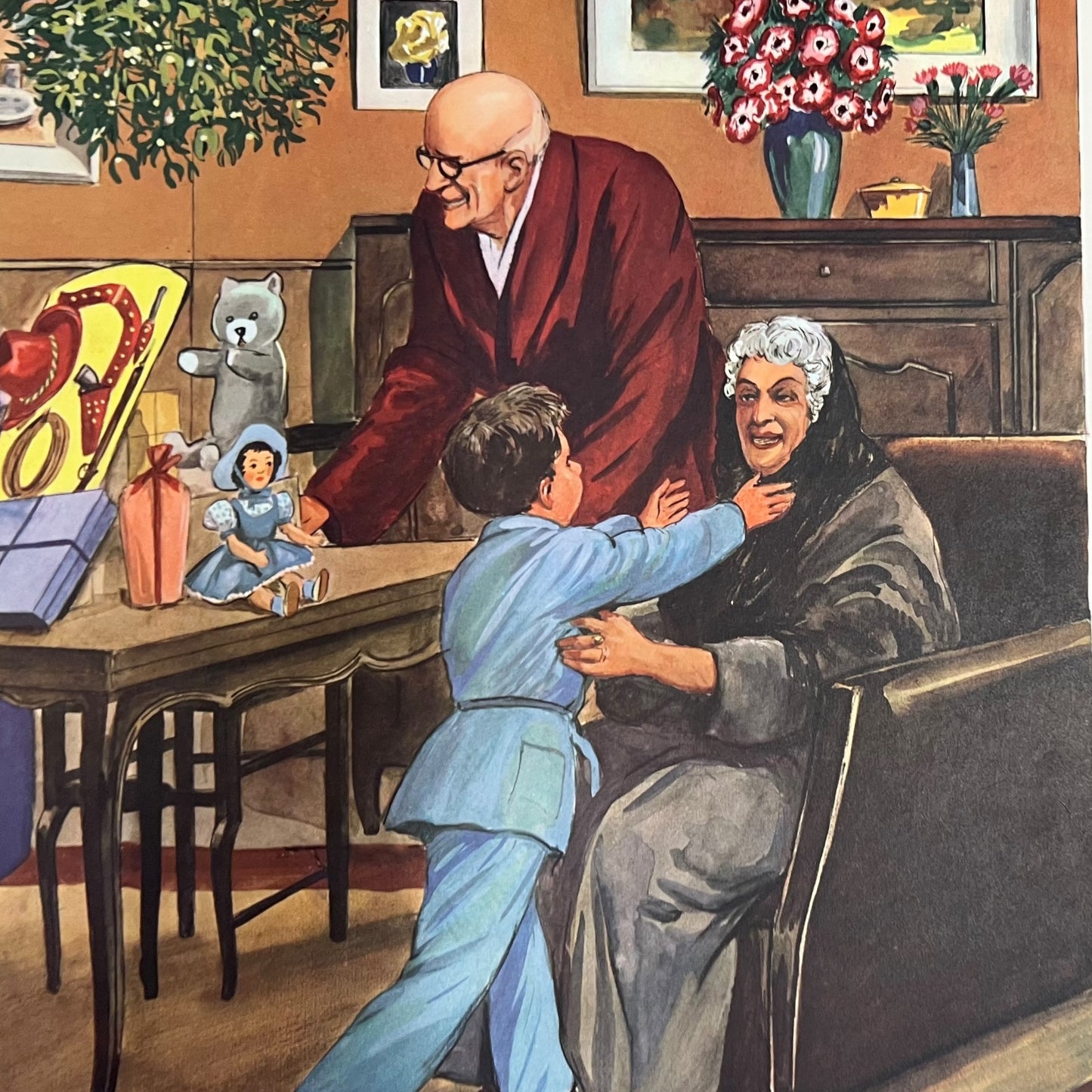 detail view of double sided school poster