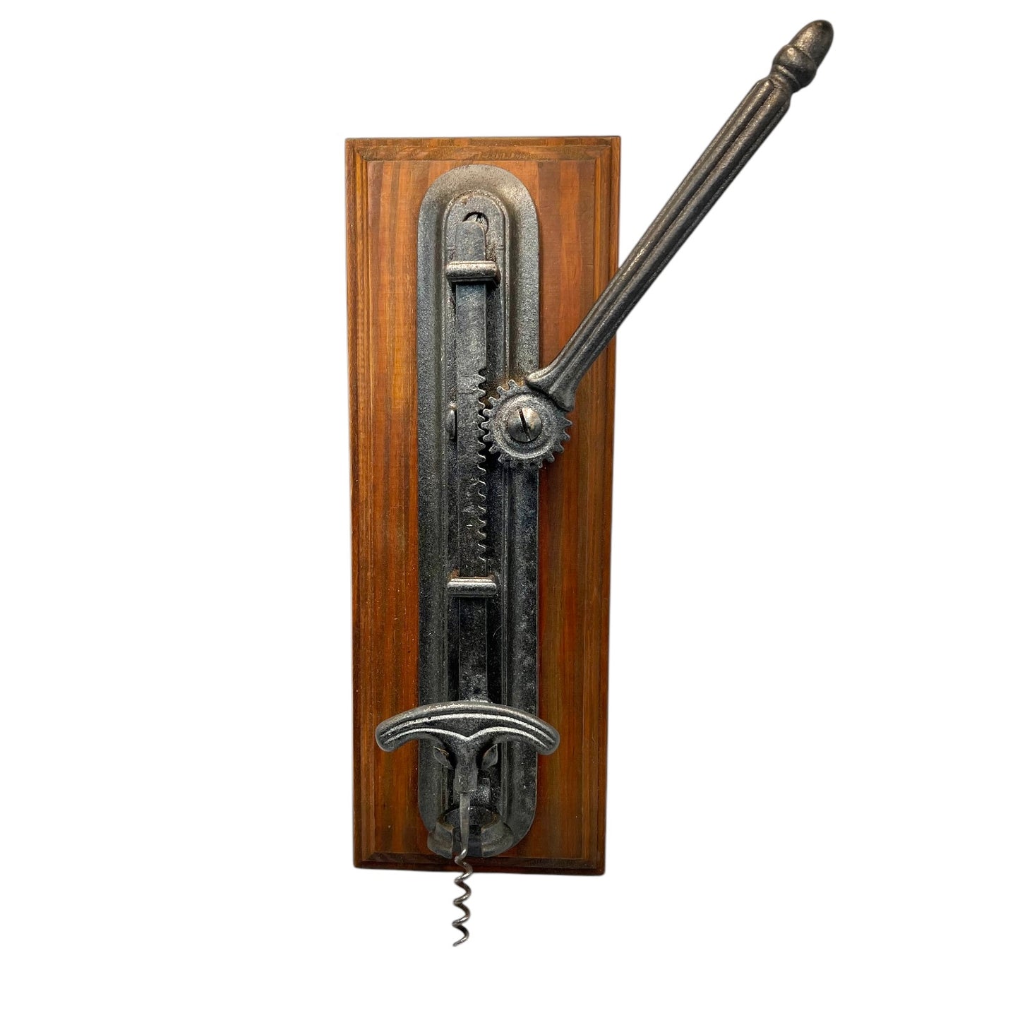 French Wall Mounted Bottle Opener, Vintage Style Hand Pull Corkscrew (A73)
