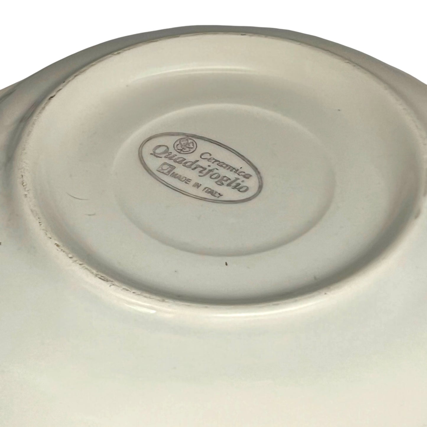 Italian ceramic makers stamp on the back of a fruit plate