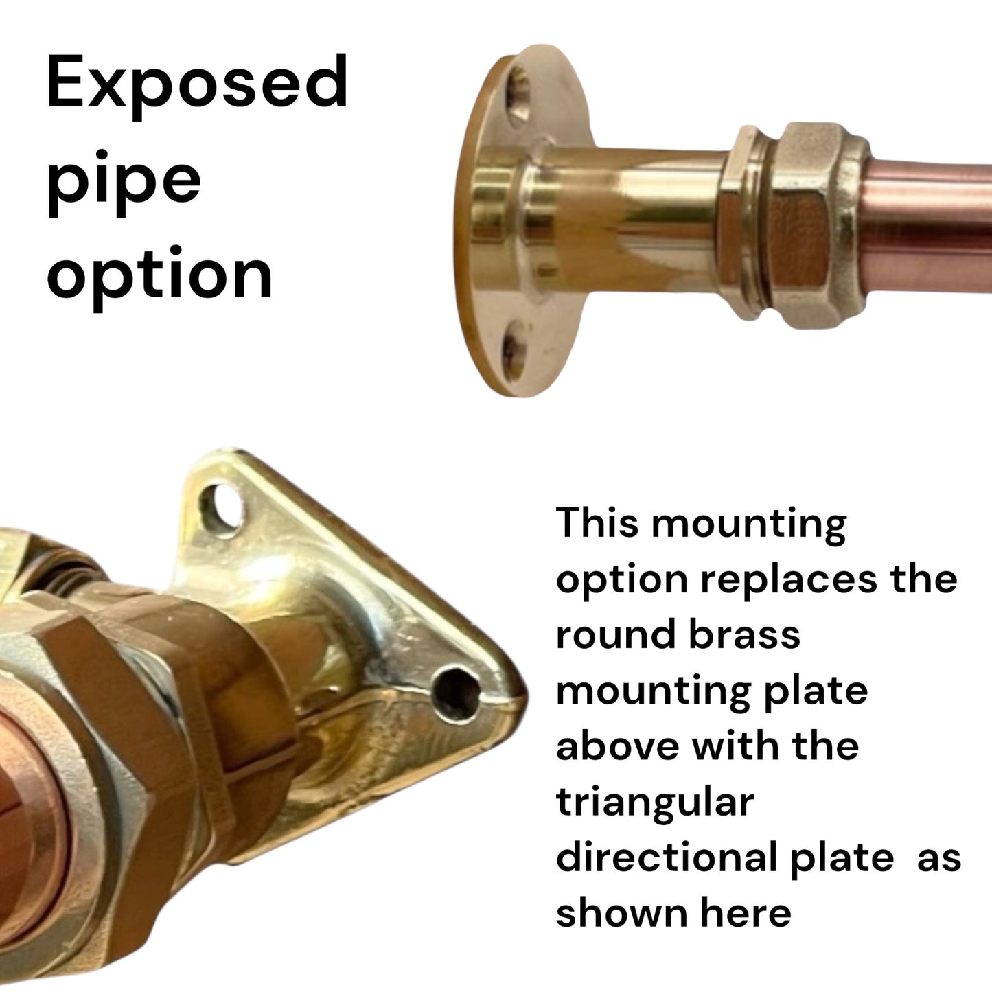 Copper and Brass Handmade Kitchen Mixer Taps, Belfast Sink Taps - Wall Mounted option