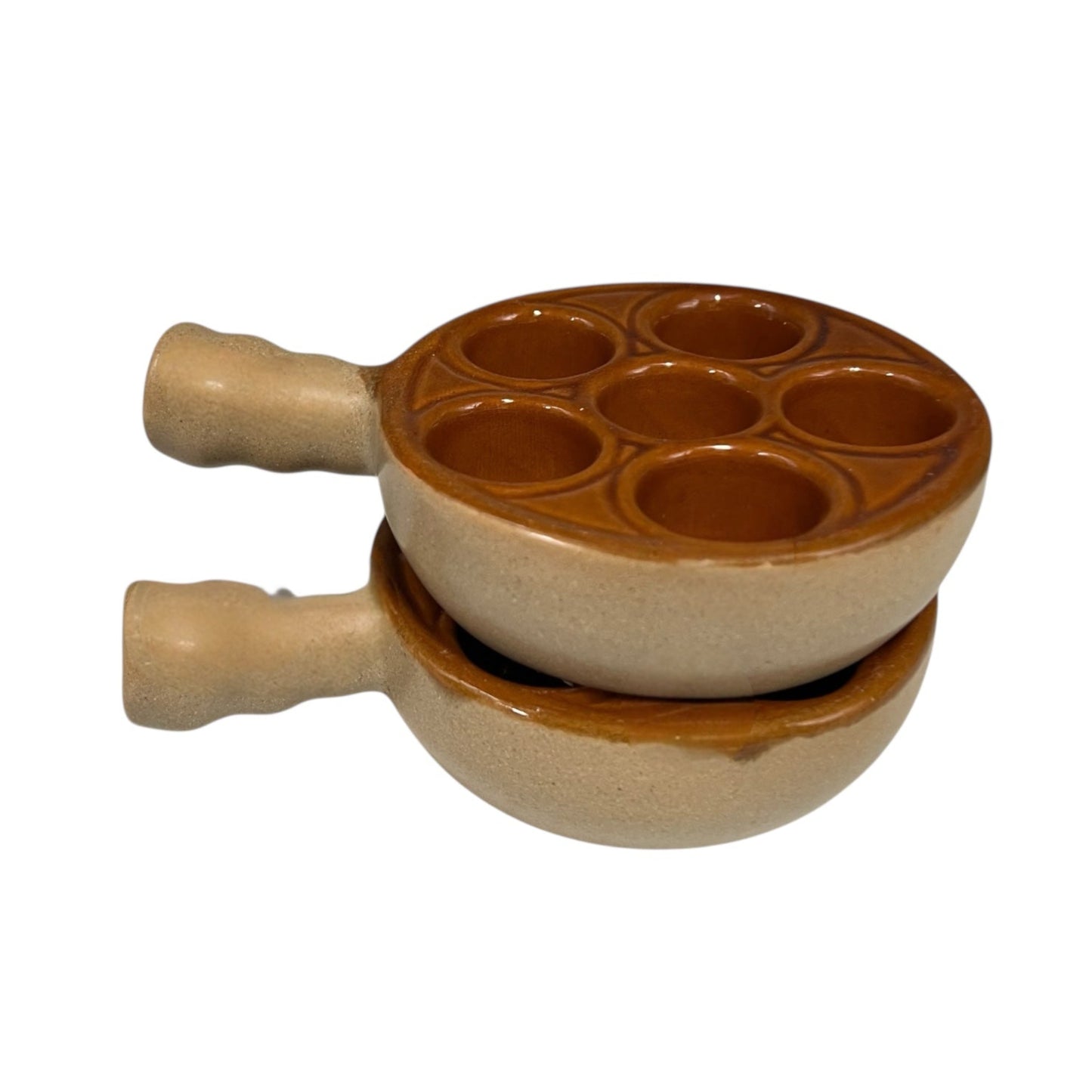 2 French escargots snail plates with 6 indents for sale from All Things French Store