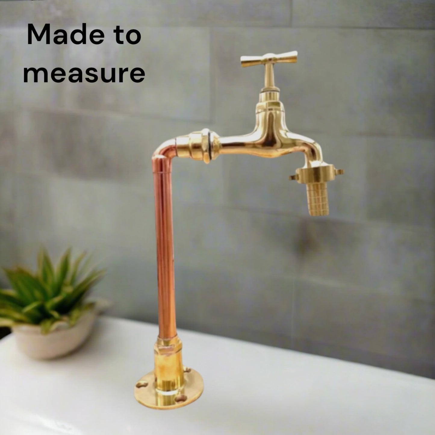 Copper and brass made to measure kitchen or bathroom tap for sale from All Things French Store