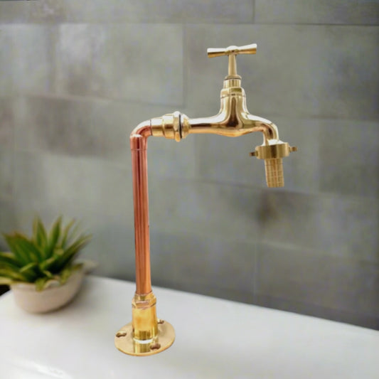 Copper and Brass Vintage Style Tap, Antique Style Brass Belfast Sink Tap