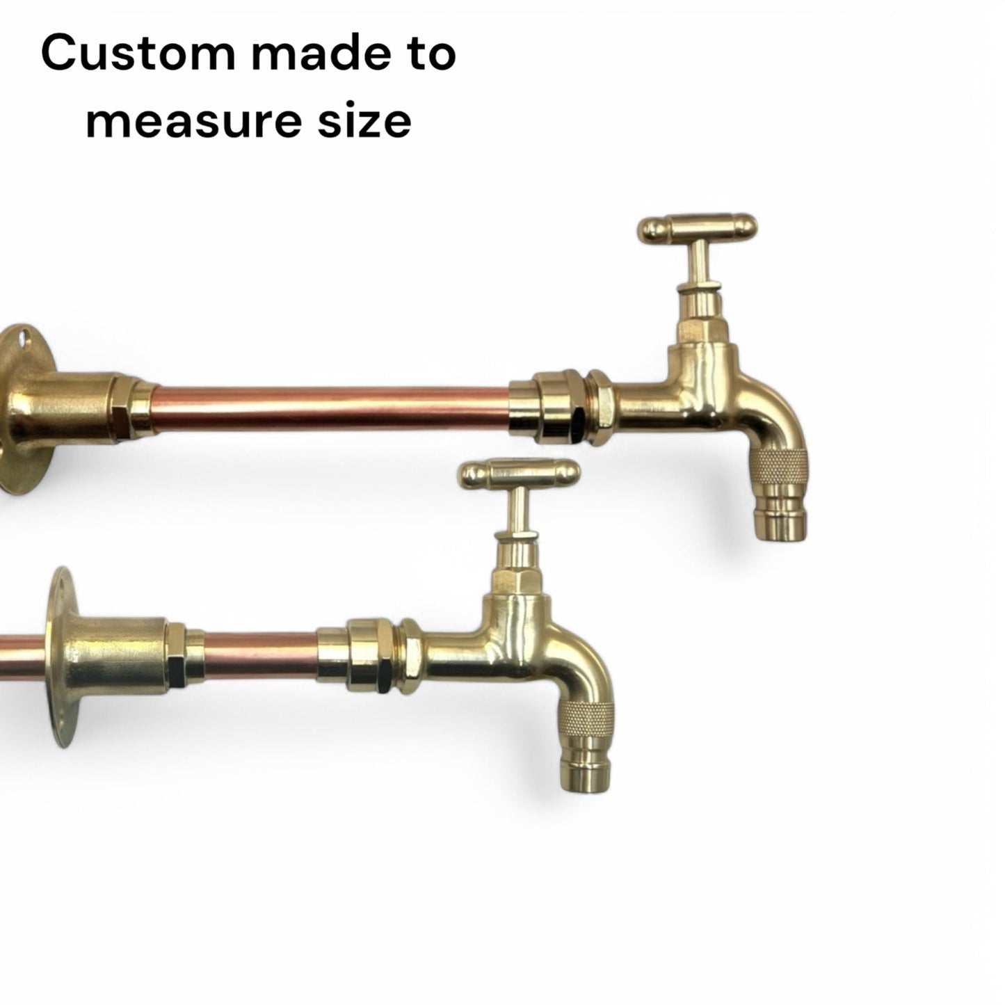 Vintage Style Wall Mounted Tap, Brass and Copper, Custom Size
