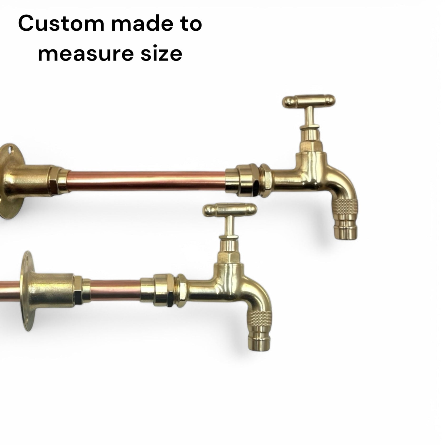 Vintage Style Wall Mounted Tap, Brass and Copper, Custom Size