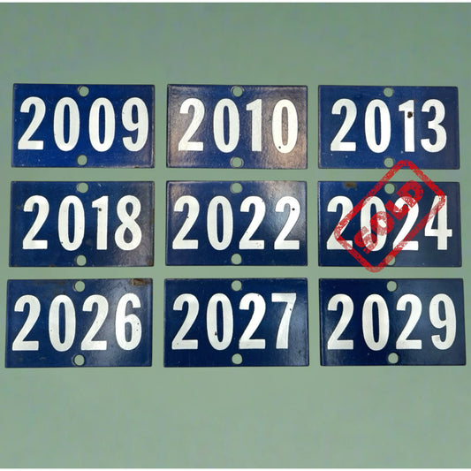 Vintage French Enamel Door Number, Garden Gatepost Numbers, Houses 2009 - 2029