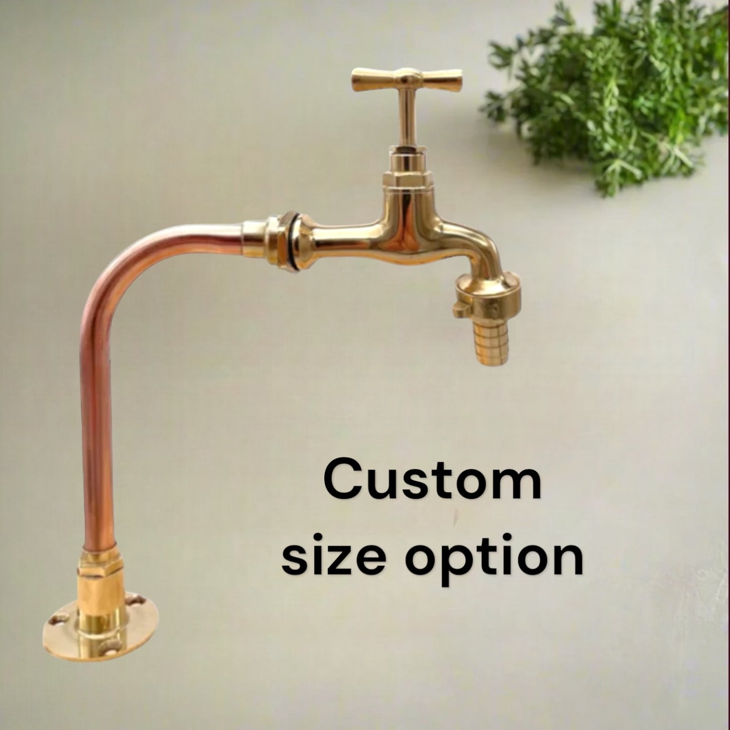 handmade copper and brass made to measure bathroom or kitchen tap sold by All Things French Store