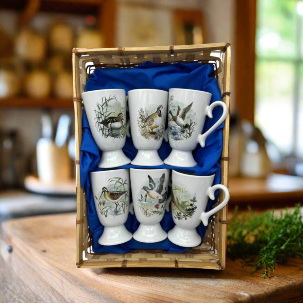Set of 6 French Mazagran Beakers, Tea or Coffee Cups, Small Vases, Pots