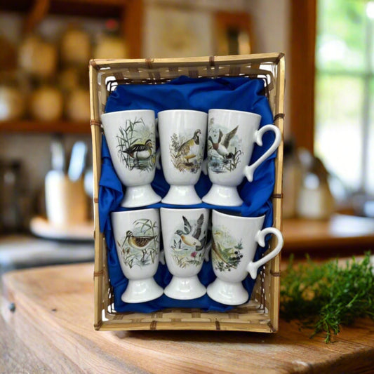 Set of 6 French Mazagran Beakers, Tea or Coffee Cups, Small Vases, Pots