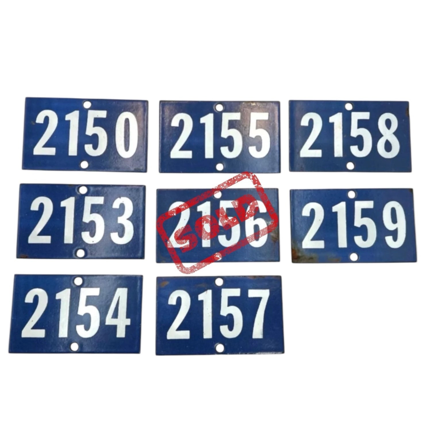 French vintage house number 2150 - 2157