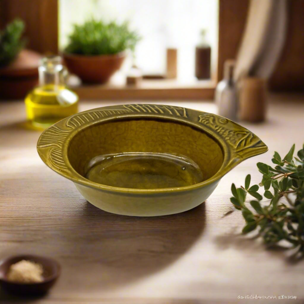 Vintage Fish Pie Dish, French Ceramic Fish Shaped Dish, Fish Stew Serving Bowl, Individual Fish Recipe Dish, Farmhouse Kitchen for sale from All Things French Store