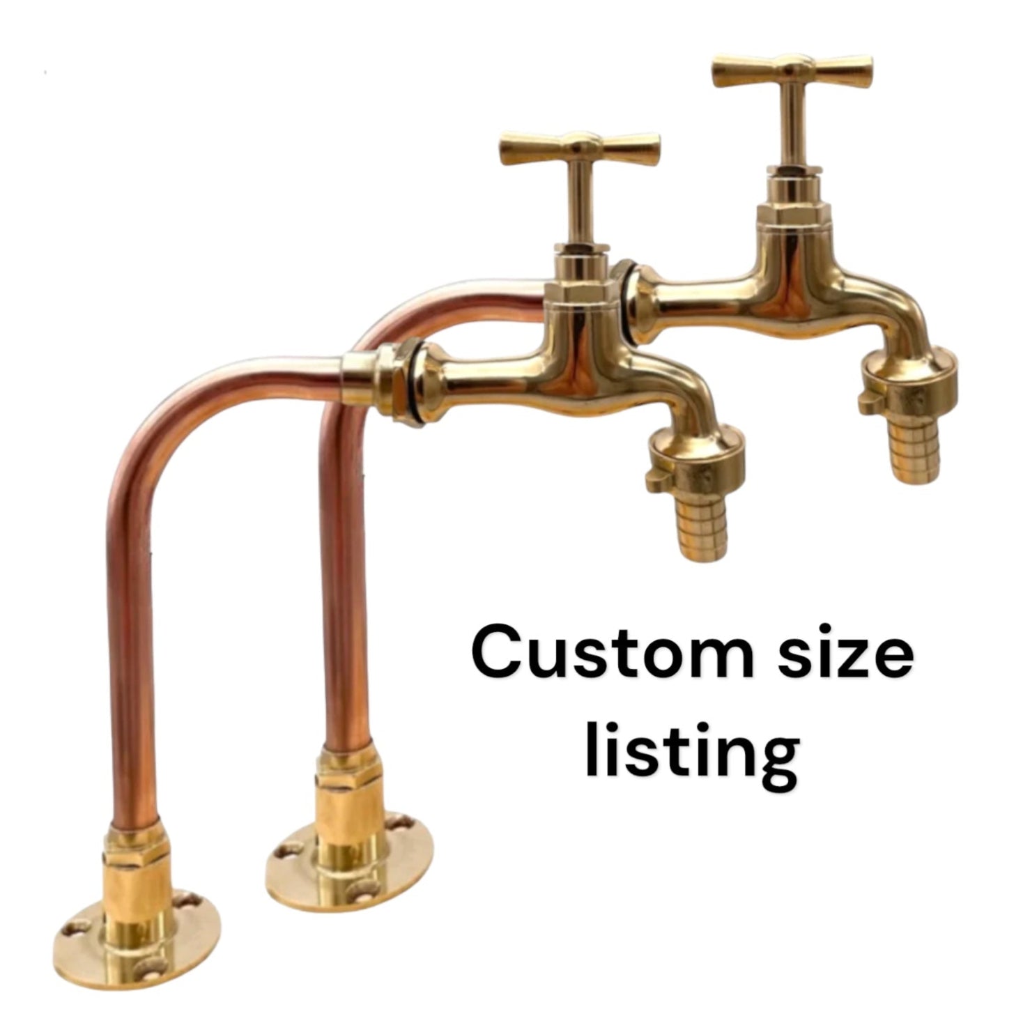 Bespoke Made to Measure Vintage Style Copper and Brass Taps, Belfast Sink Taps