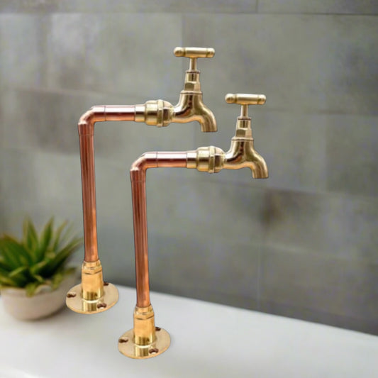 Vintage Traditional Style Taps, Copper and Brass Taps, Rustic Style Camper Taps (T33)
