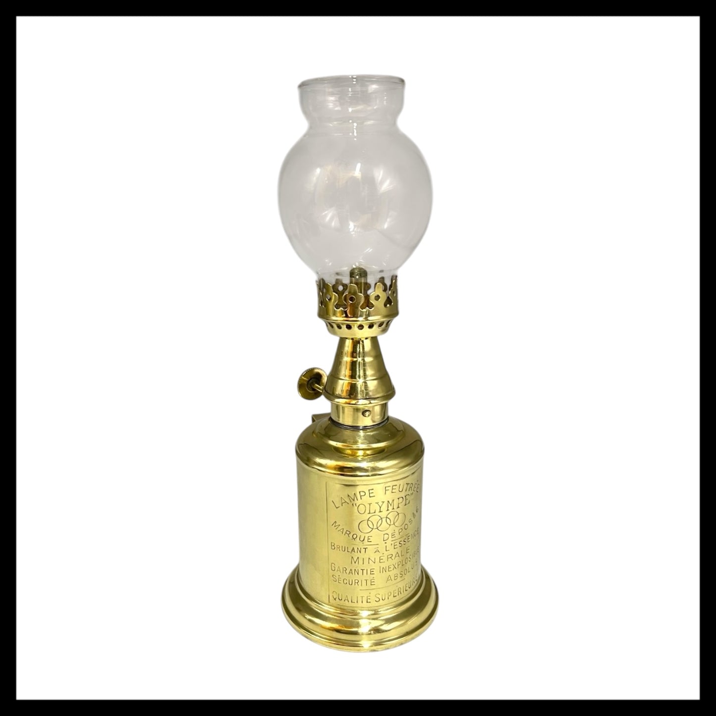 French Vintage Brass Pigeon Lamp, Wine Cellar Oil Lamp, Full Working Order