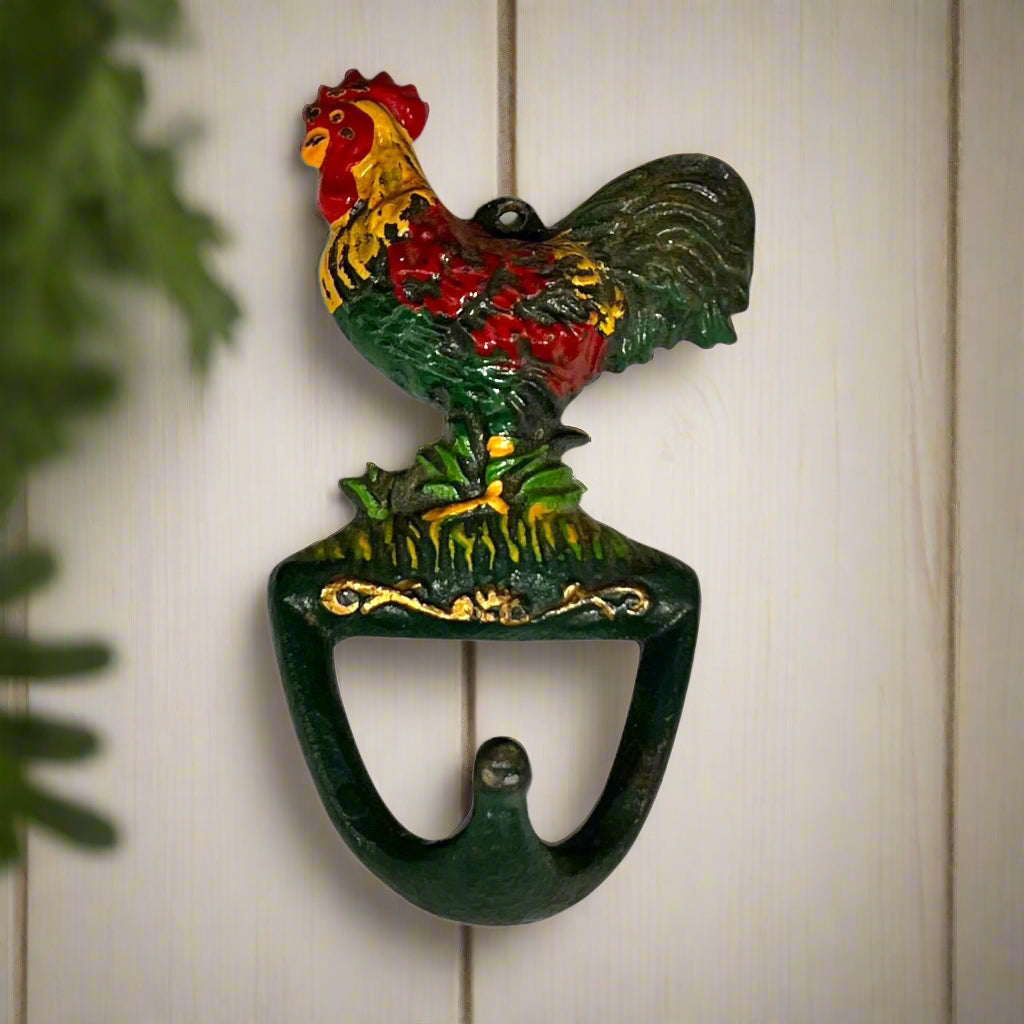 Cast Iron Chicken Shaped Kitchen Hook Shabby Chic Farmhouse Chic style for sale from All Things French Store