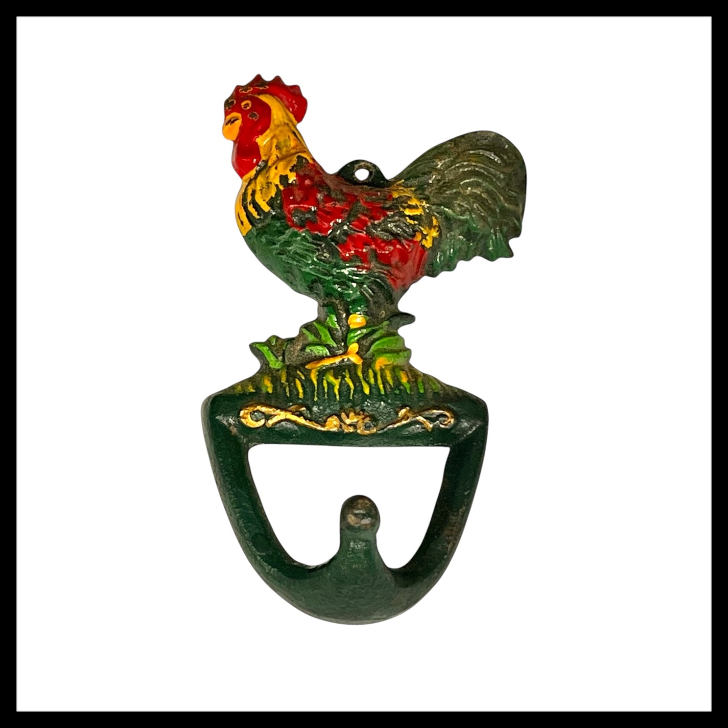 Cast Iron Chicken Shaped Kitchen Hook Shabby Chic Farmhouse Chic style for sale from All Things French Store