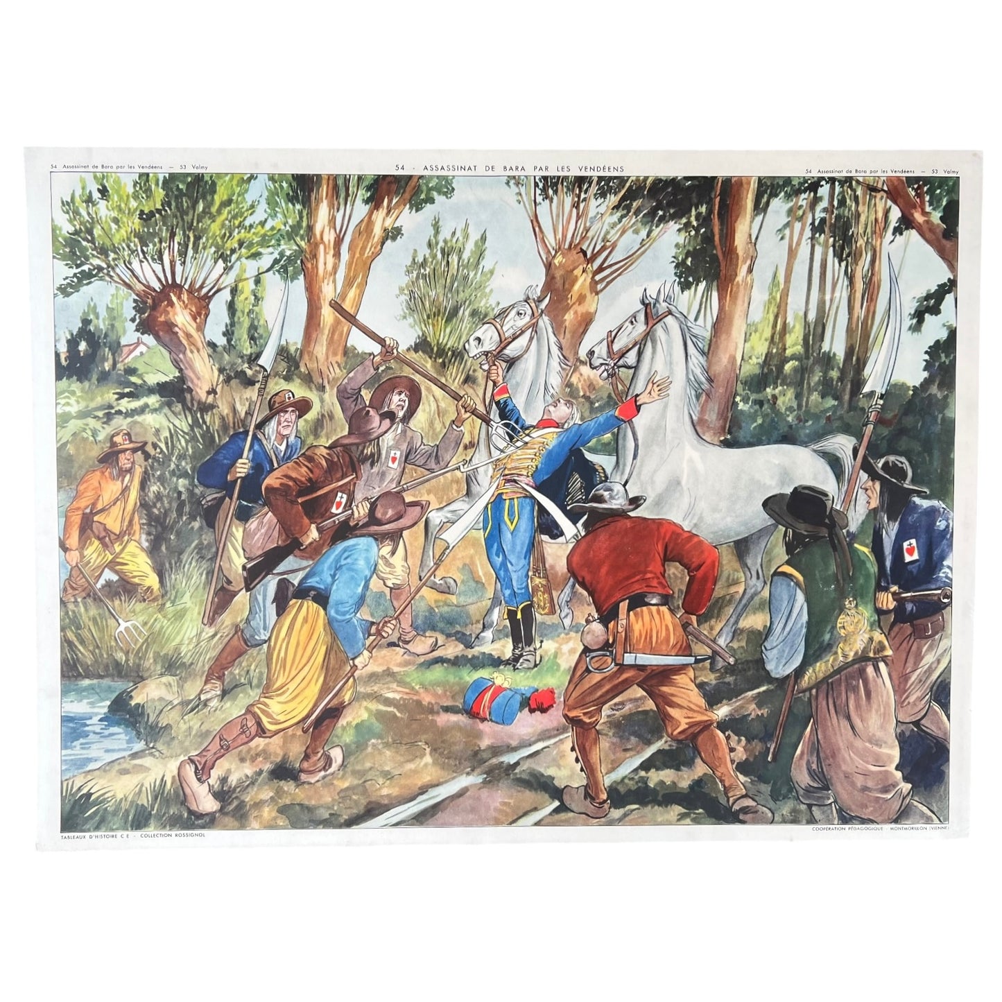 French revolution double sided school history poster for sale from All Things French Store