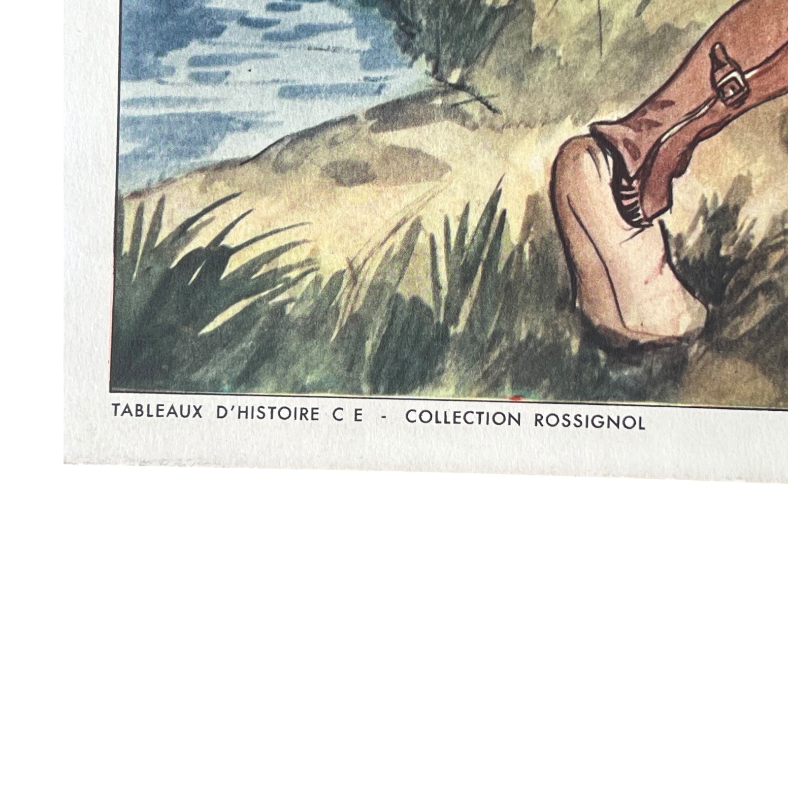 close up detail of French poster