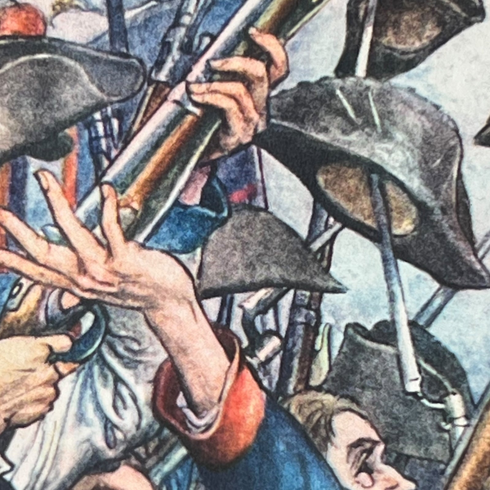 close up of French poster