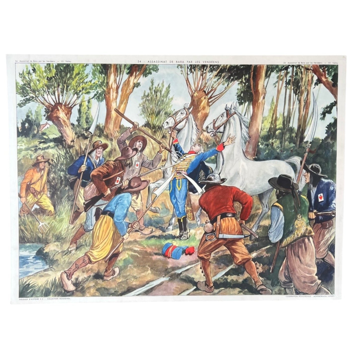 French revolution double sided school history poster for sale from All Things French Store