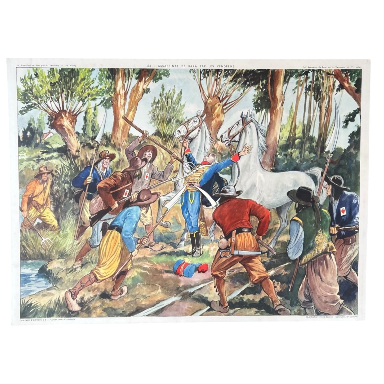 French revolution double sided school history poster for sale from All Things French Store