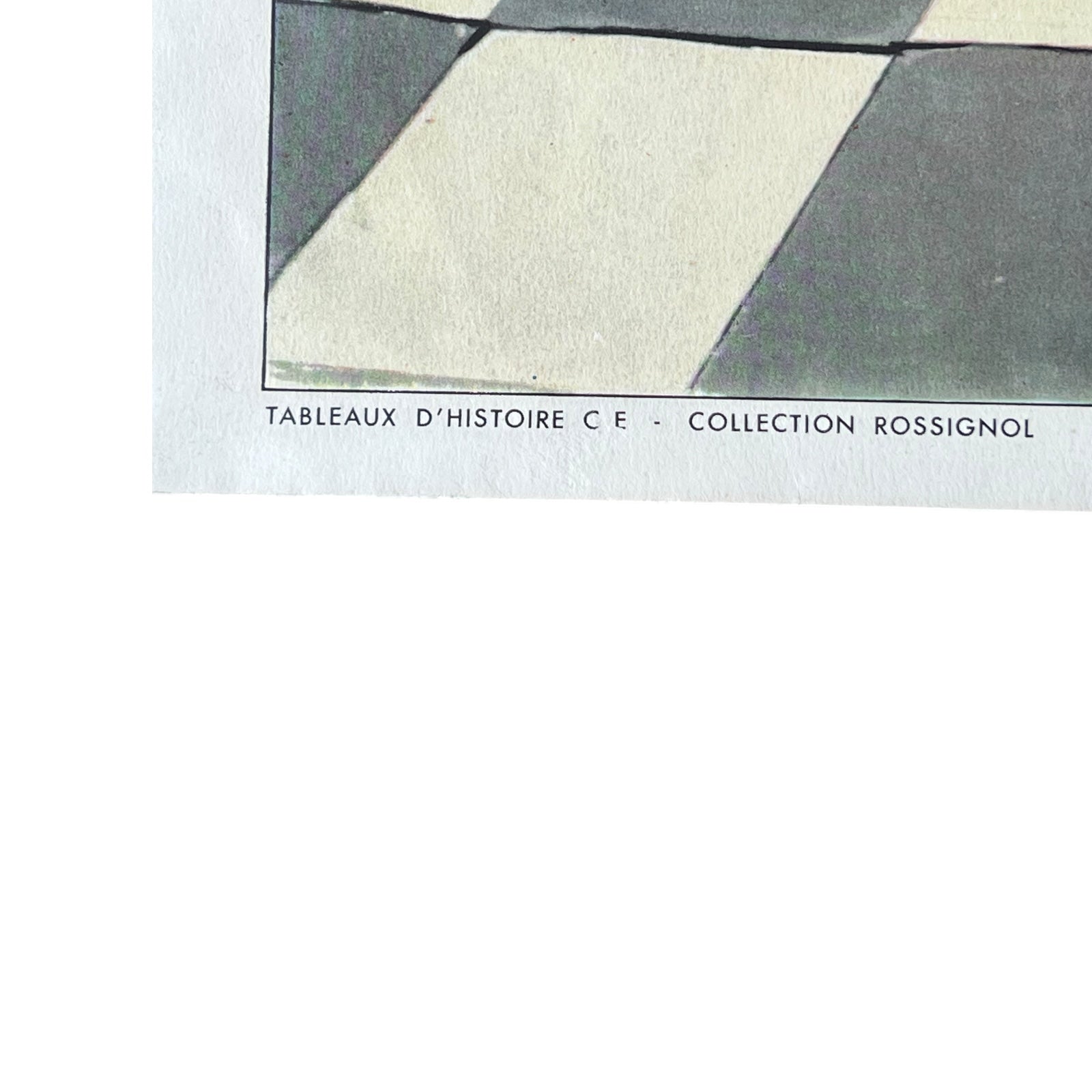 corner view of French poster close up