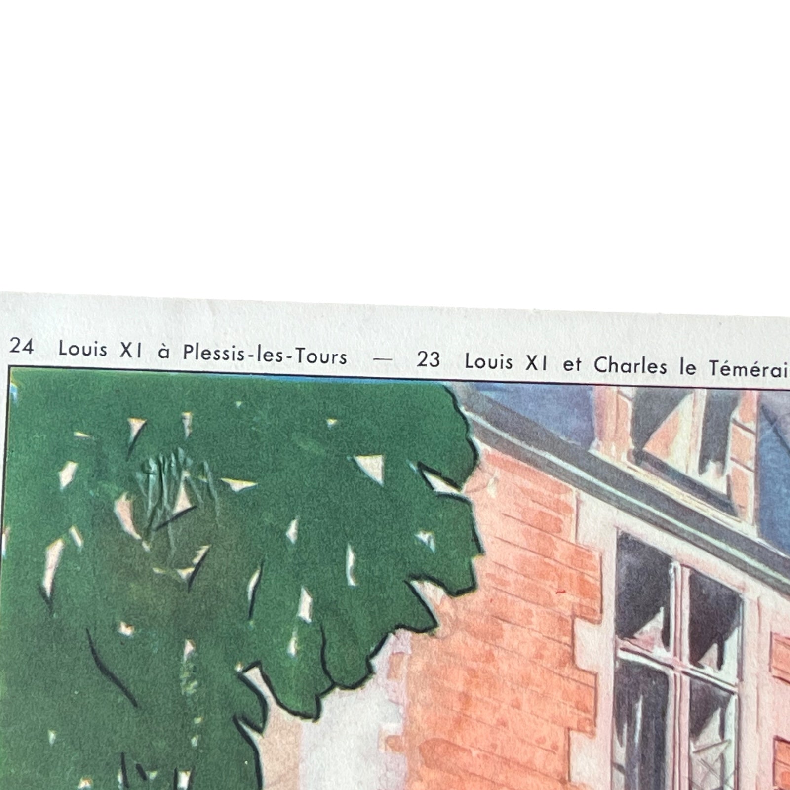 corner view of French poster close up