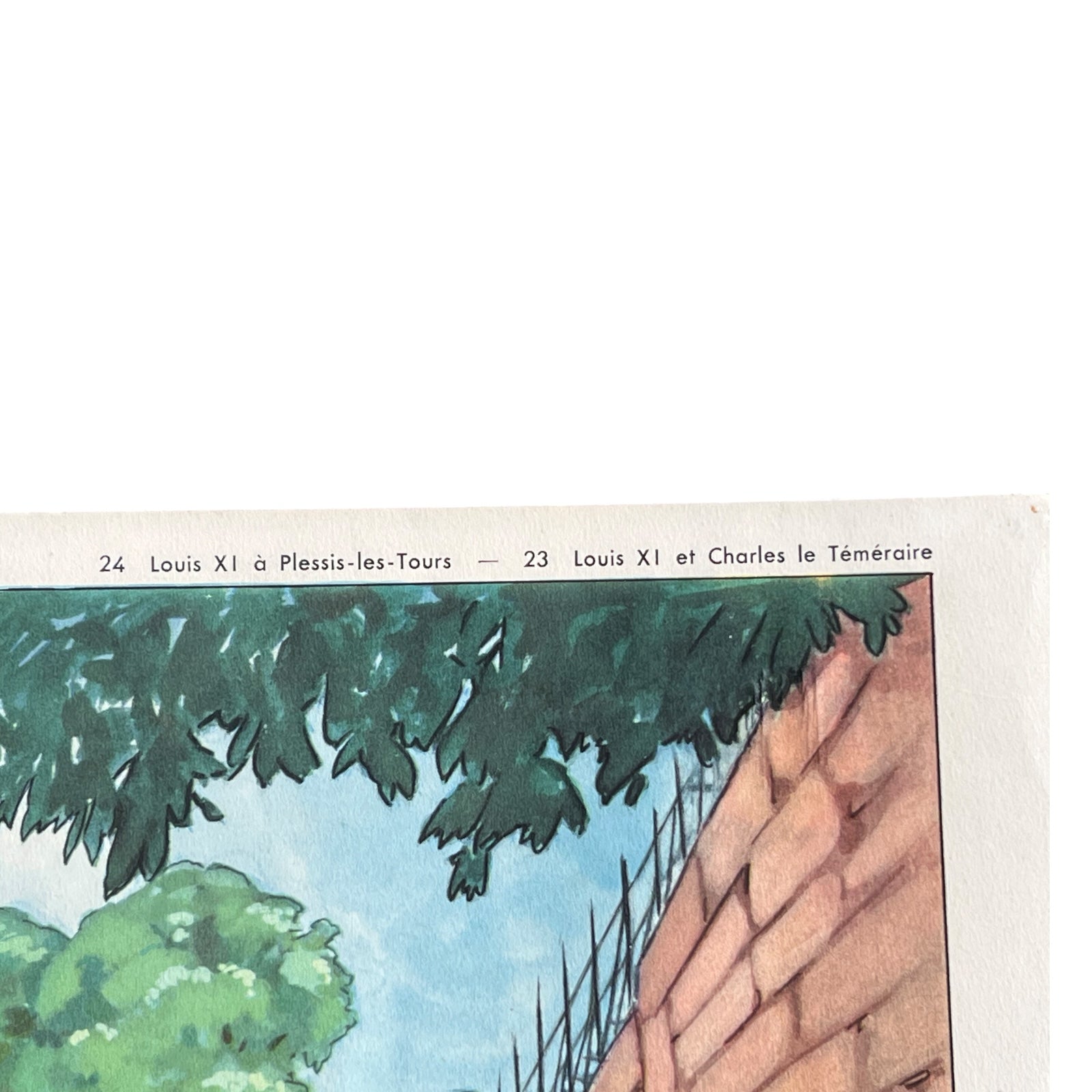 corner view of French poster close up