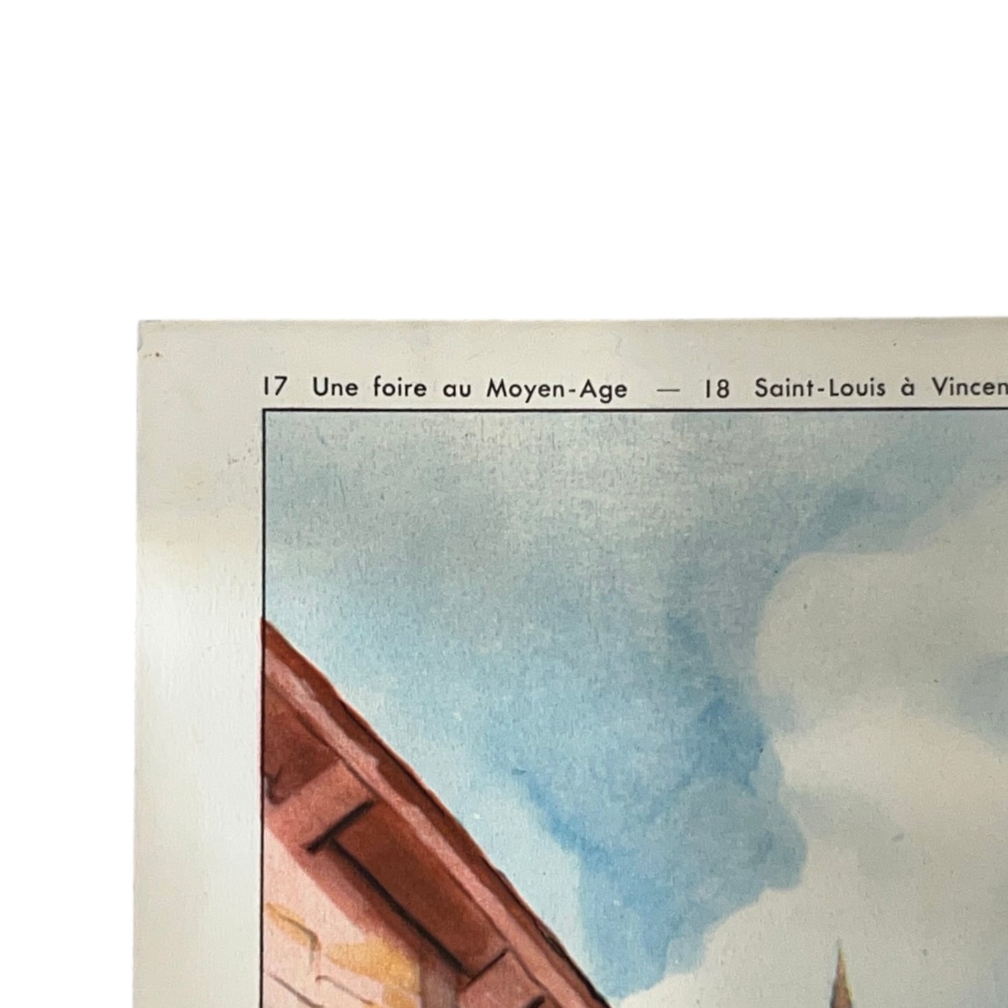 close up view of French school poster