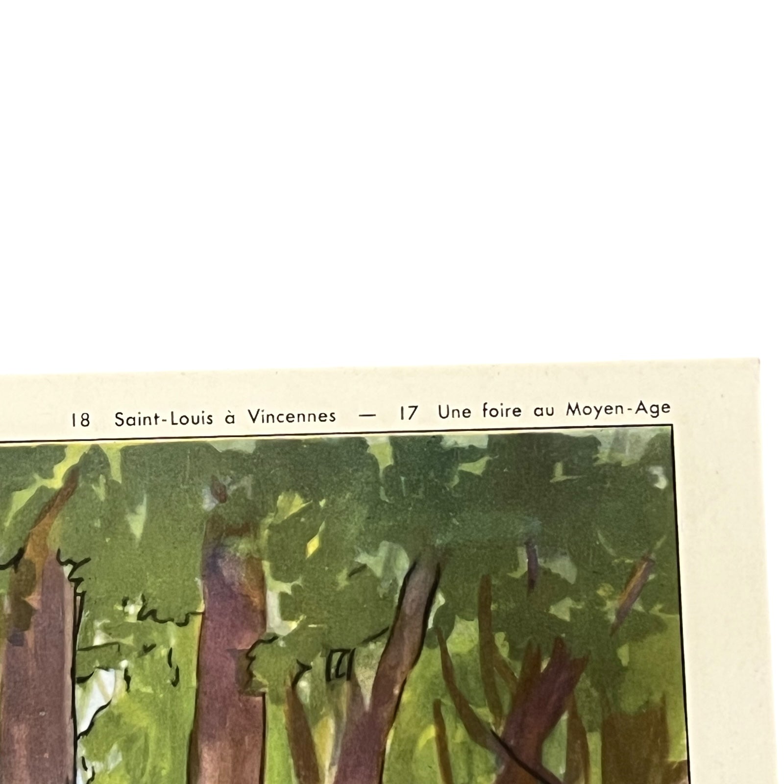 close up of French school poster