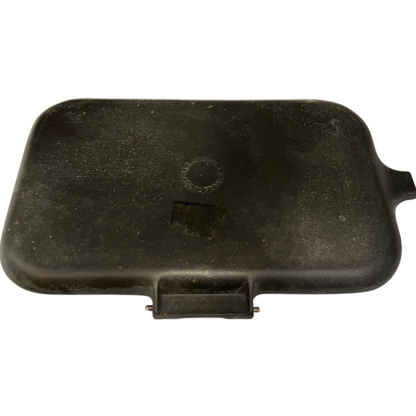 underside of black le Creuset pan