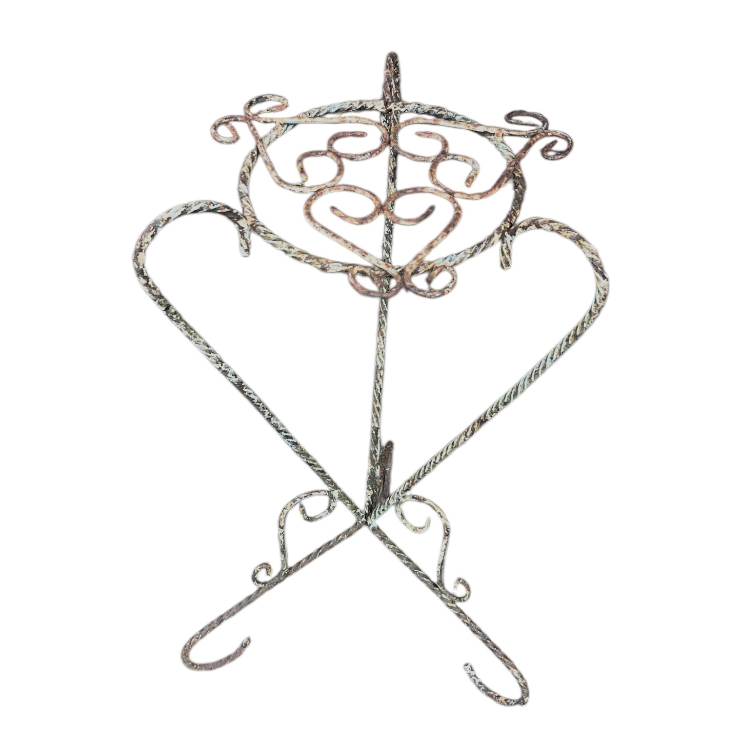 wrought iron plant stand front view