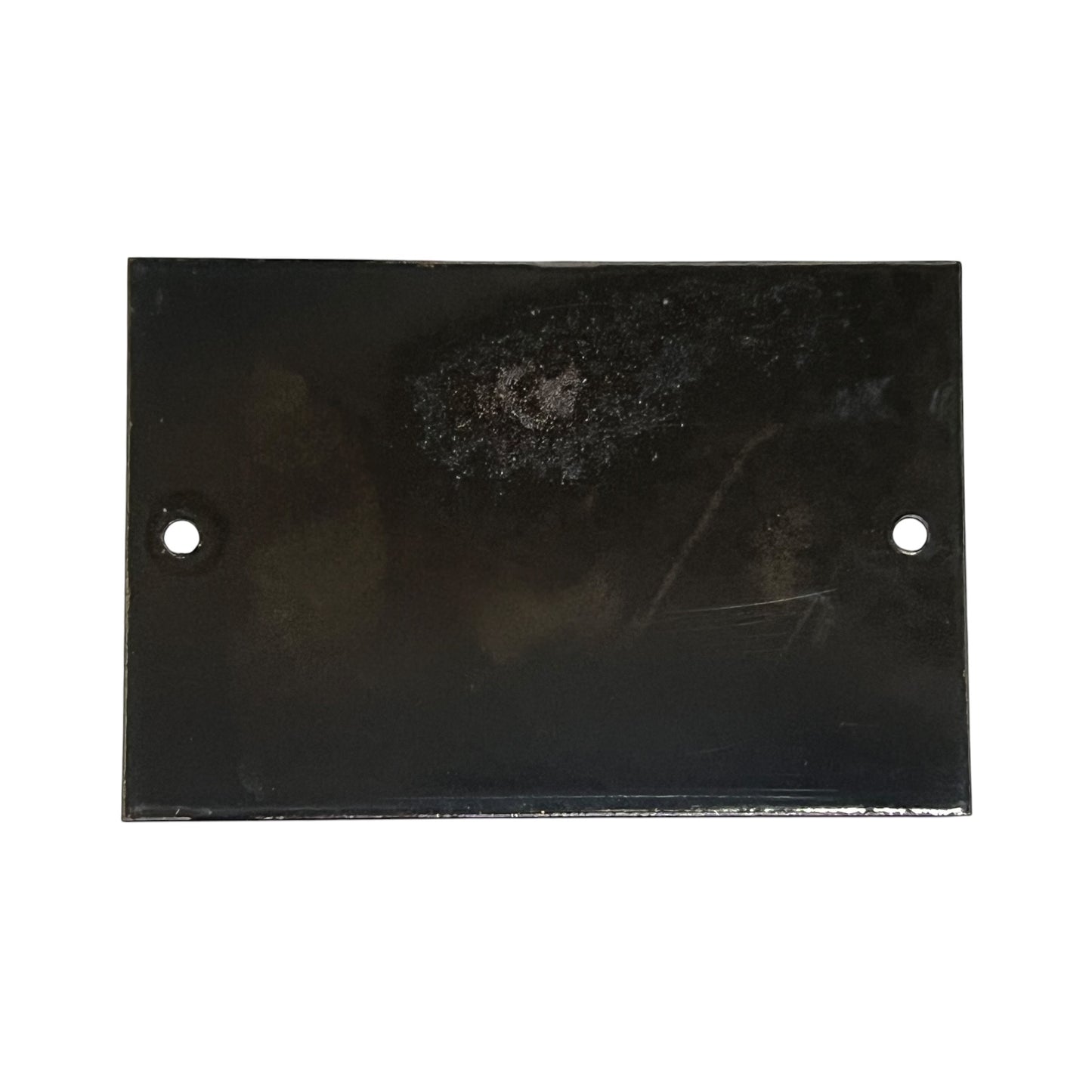 back image of a french blue door sign on a white background