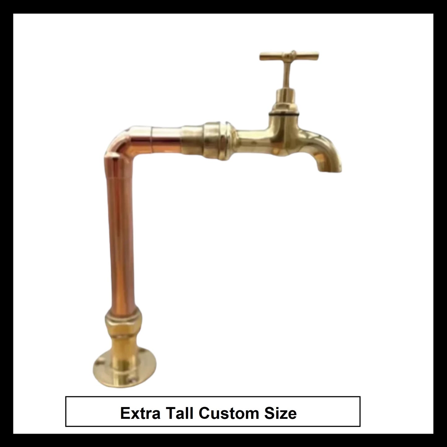 Bespoke size copper and brass tap 