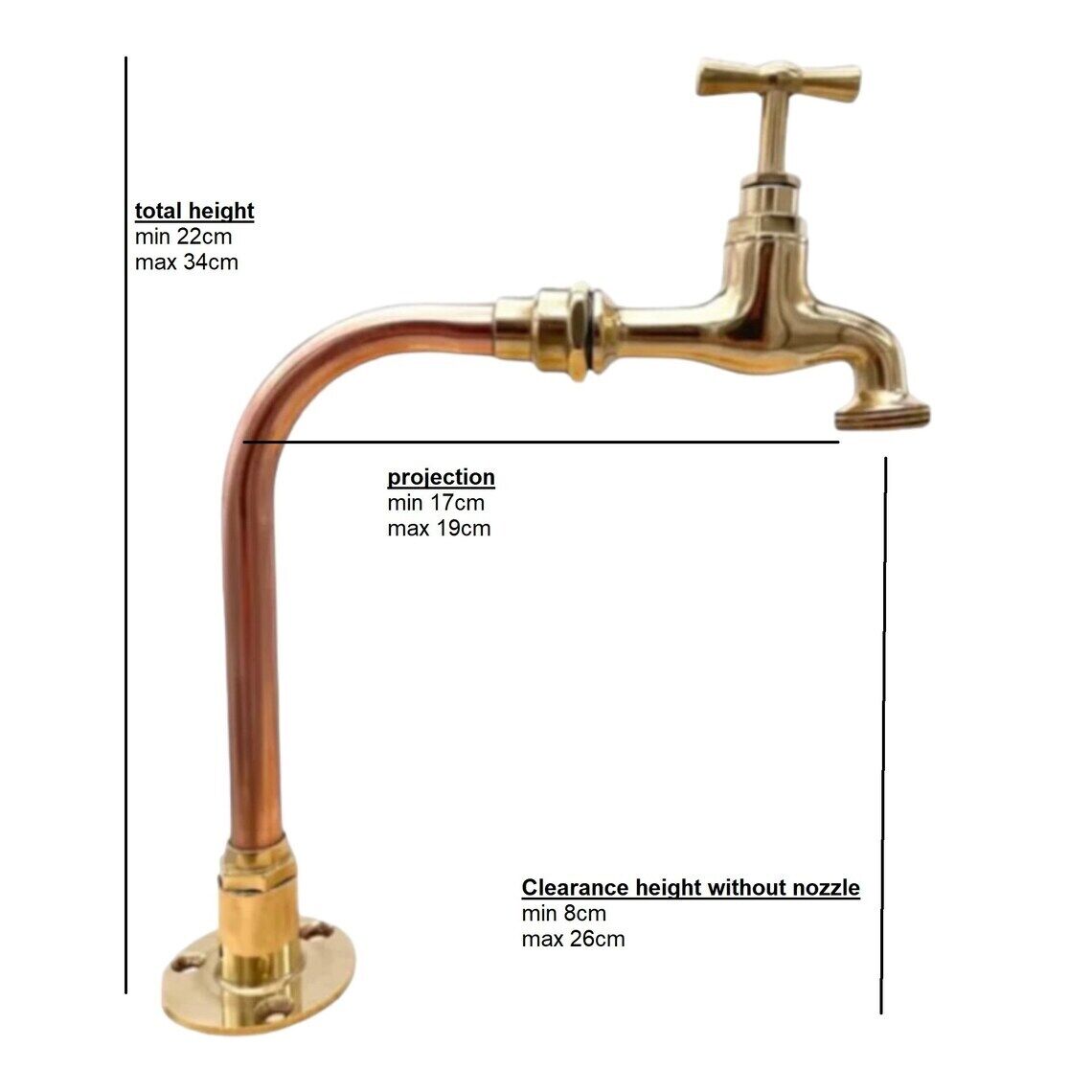 image pair of handmade copper and brass taps