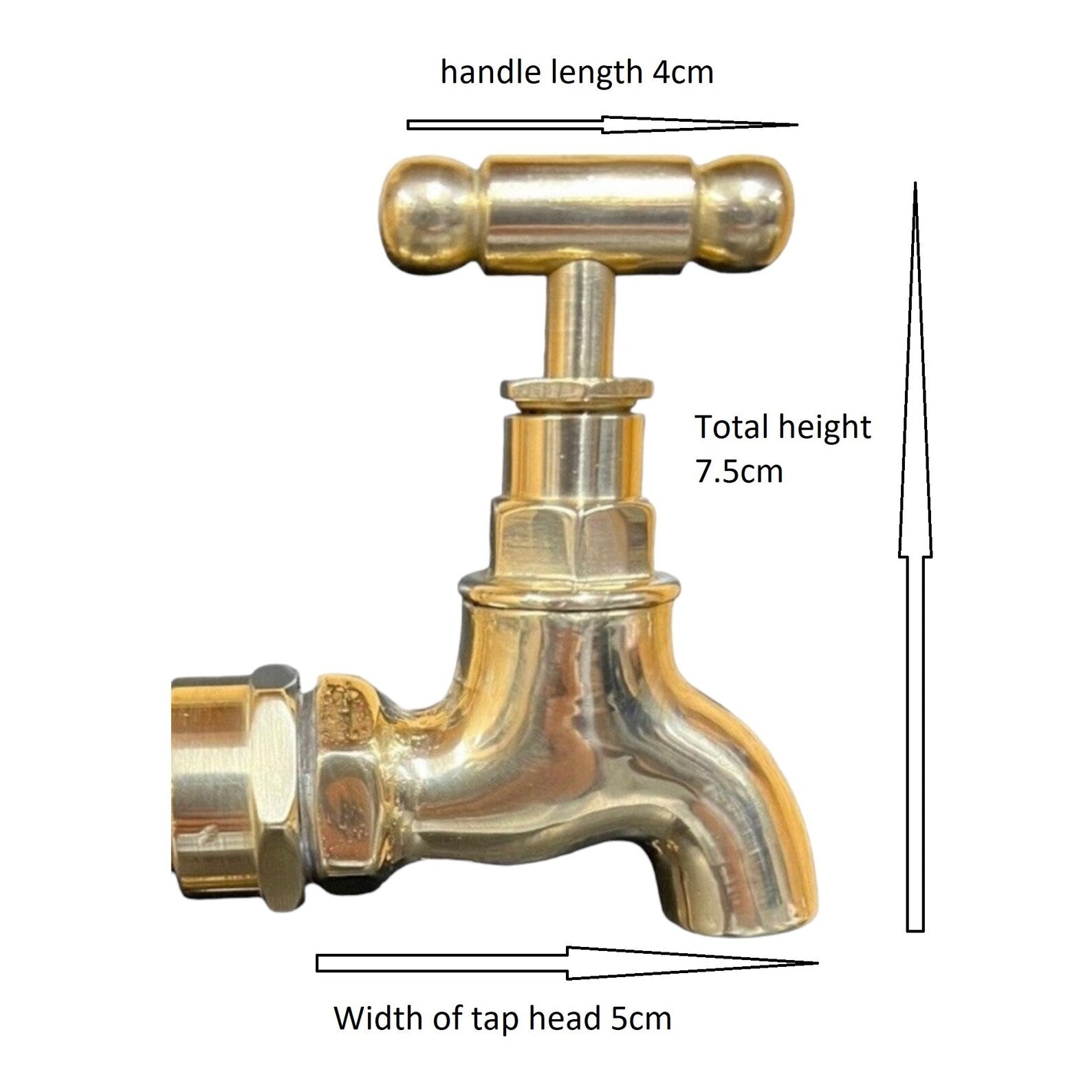 Brass Vintage Style Kitchen or Bathroom Taps, Wall Mounted ideal for Belfast Sink