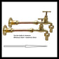 Brass and copper made to measure wall mounted taps sold by All Things French Store