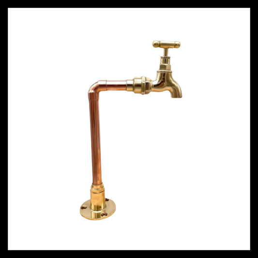 image small copper and brass kitchen or bathroom tap sold by All Things French Store