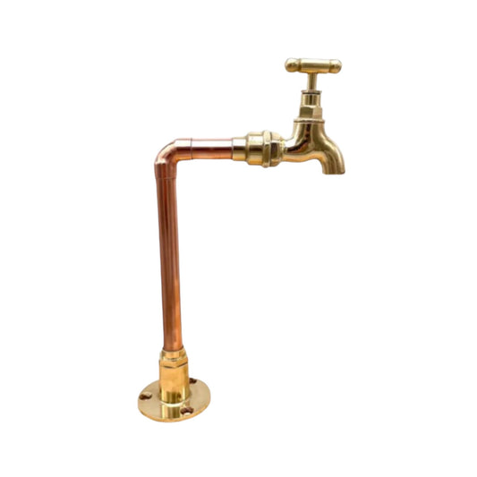 image small copper and brass kitchen or bathroom tap sold by All Things French Store