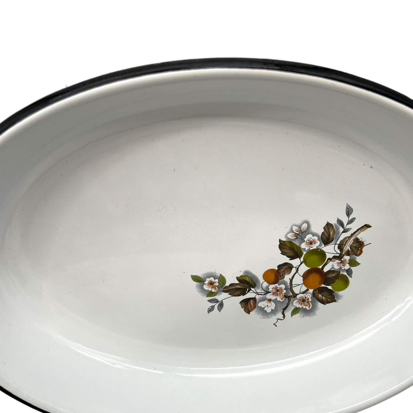 rim of pan from 3 piece vintage enamel pan set sold by All Things French Store