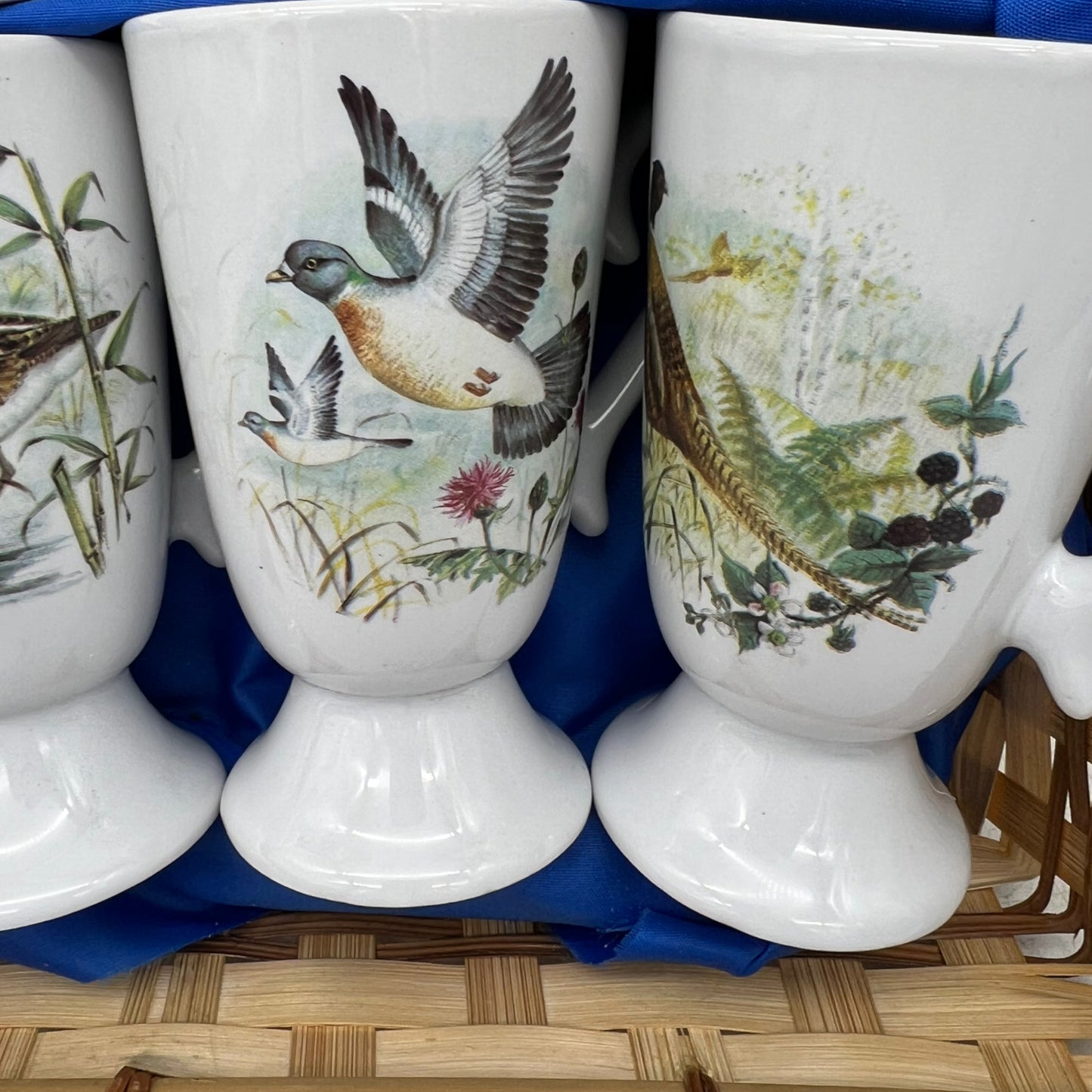 French Mazagran beakers cups  with game bird decoration sold by All Things French Store