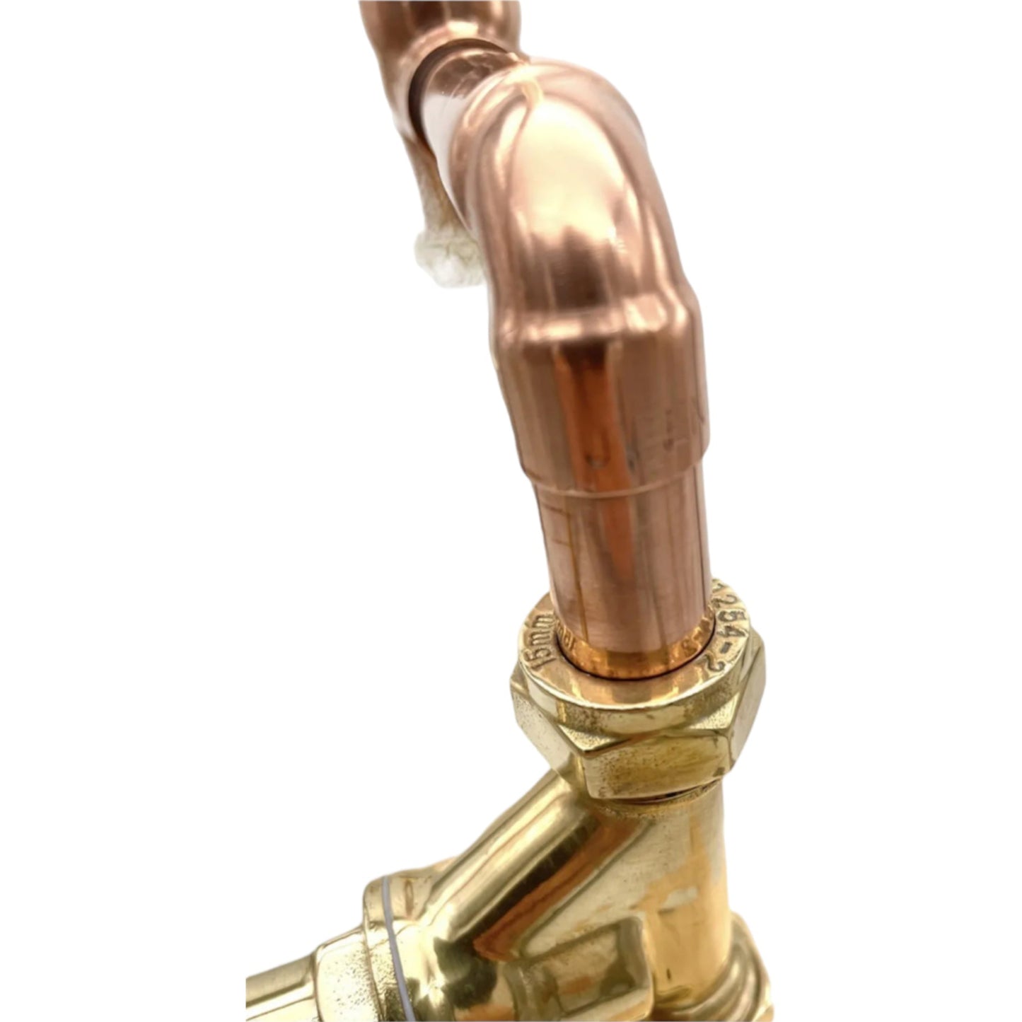 Copper and brass mixer tap fittings