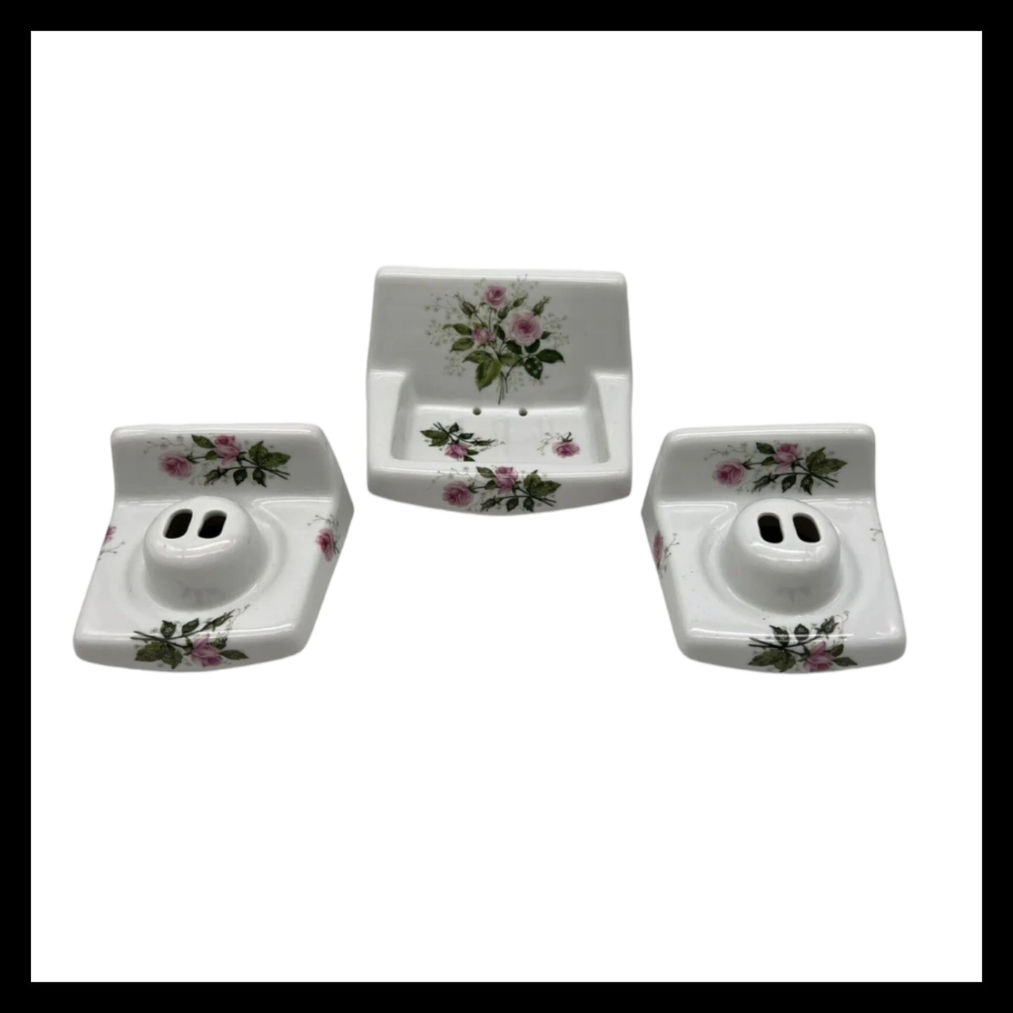 image French Paris porcelain bathroom accessory set sold by All Things French Store