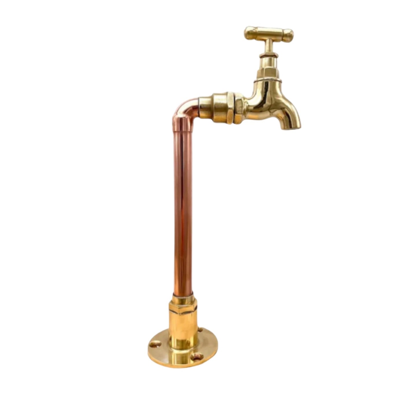 A vintage style brass and copper camper or small basin tap for sale by All Things French Store .