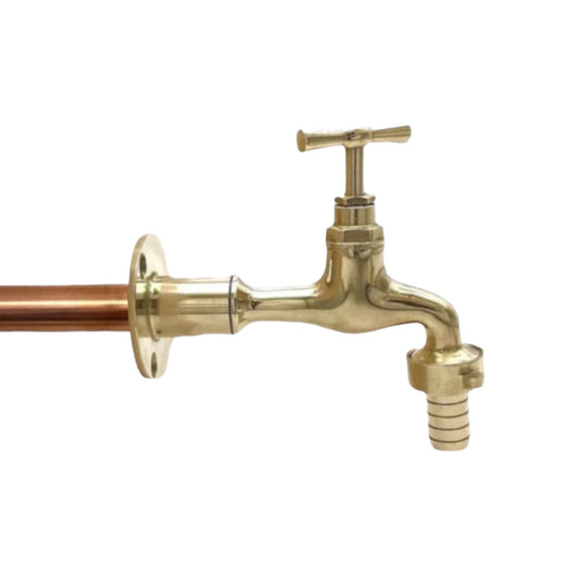 image handmade wall mounted brass tap with detachable nozzle