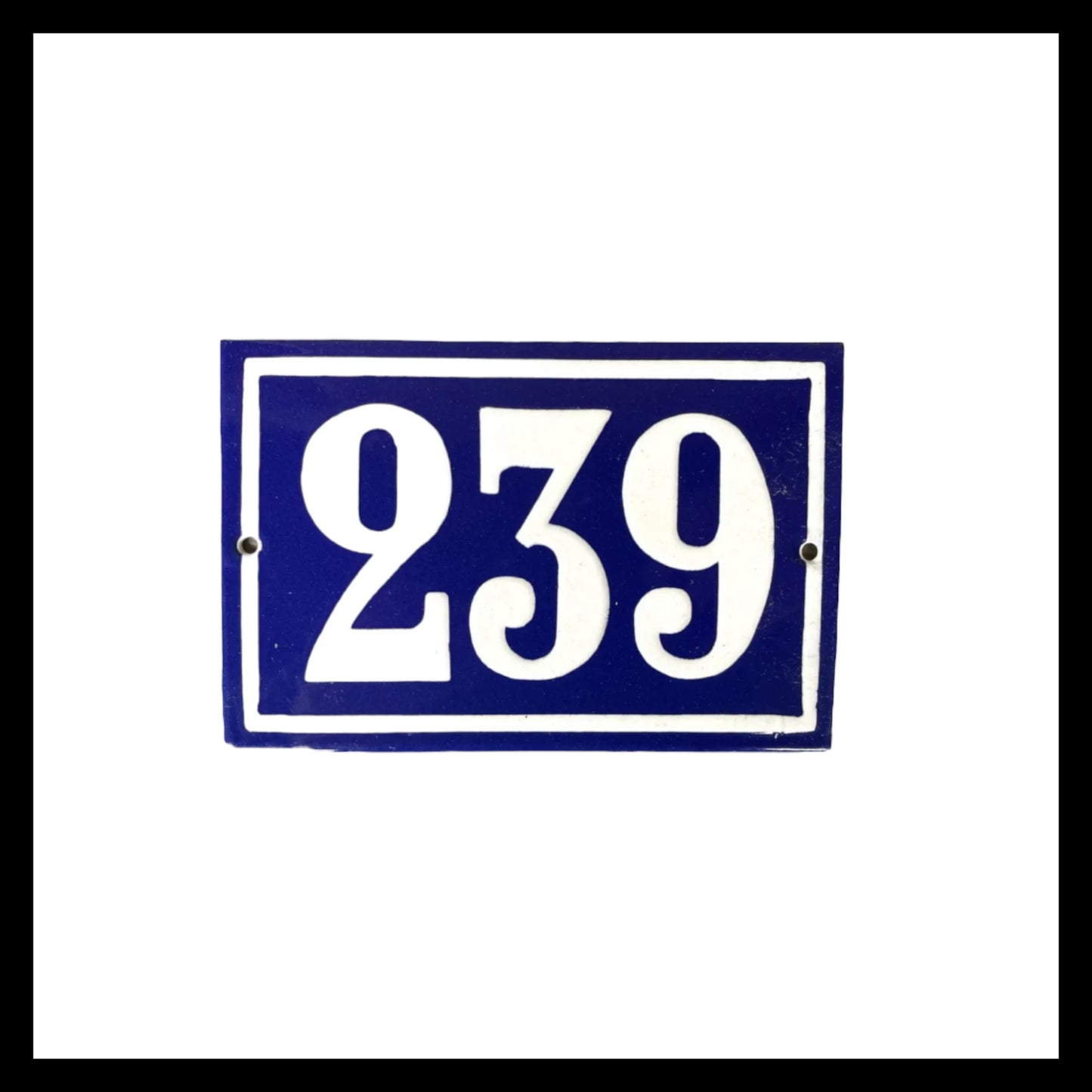 French vintage enamel door number 239 sold by All Things French Store
