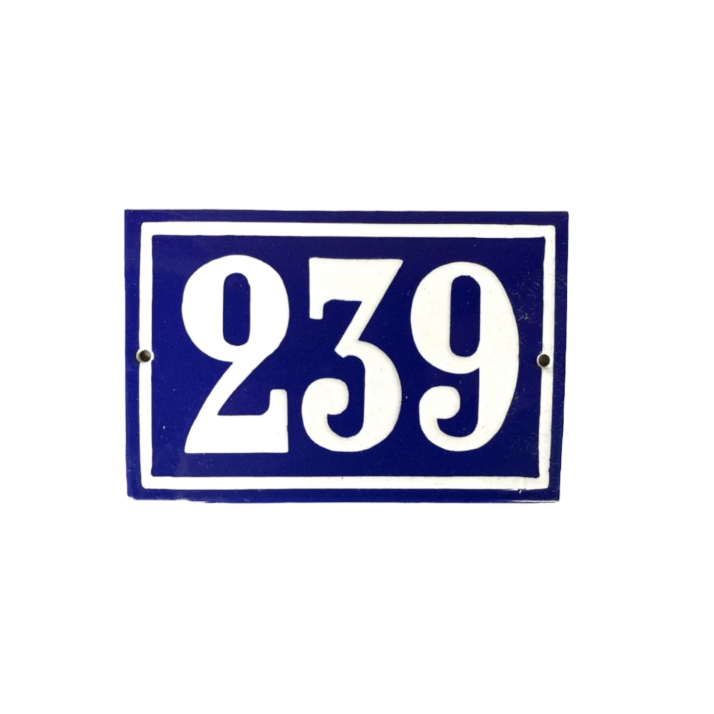 French vintage enamel door number 239 for sale by All Things French Store
