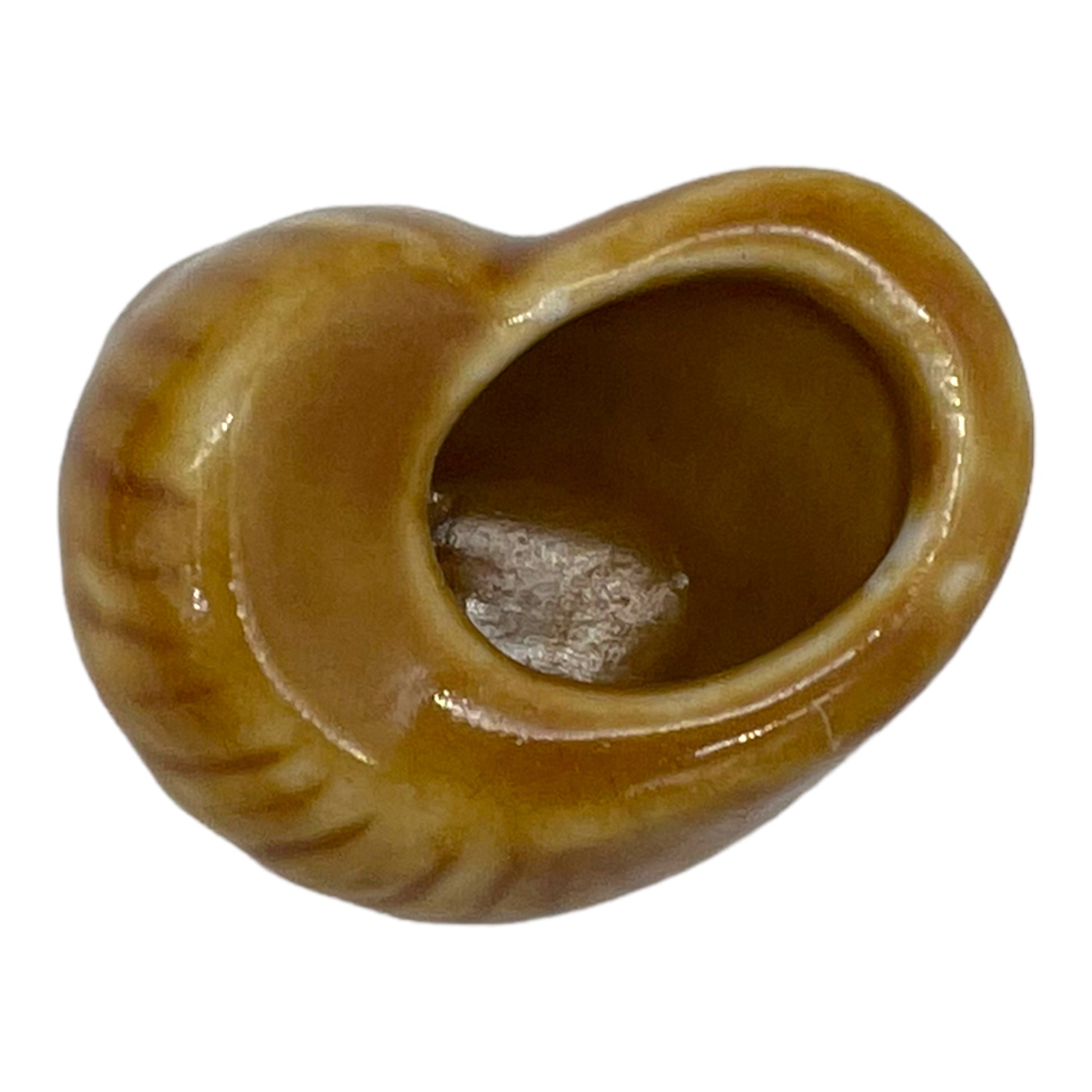 top image of a single French glazed ceramic snail pots  a white background sold by All Things French Store
